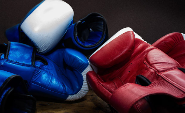 A set of boxing gloves